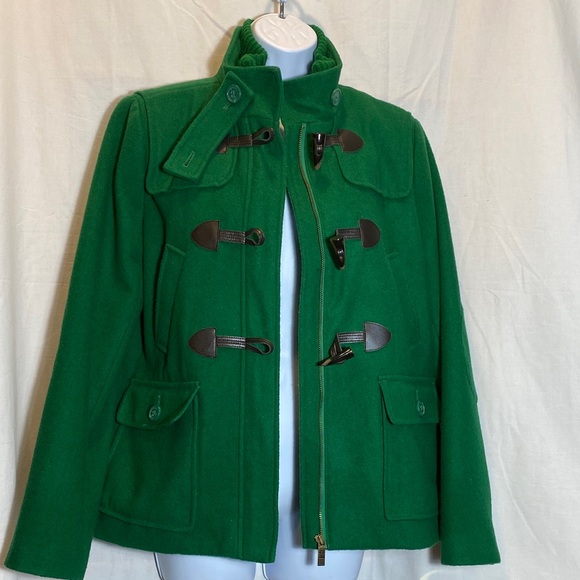 Tommy Hilfiger Wool-blend Stylish Pea Coat in Vibrant Kelly Green - women-M - Picture 8 of 15
